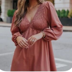 Pink Mauve long sleeve dress